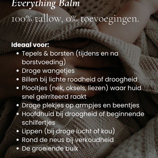 Everything Balm 100% tallow, 0% toevoegingen
